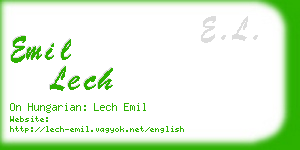 emil lech business card